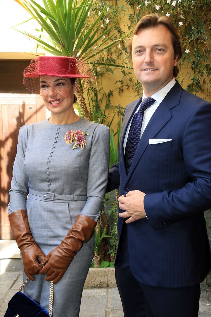 El torero Raúl García 'El Tato' y Raquel Revuelta durante la boda de Adelaida Revuelta en Sevilla.
12/11/2016