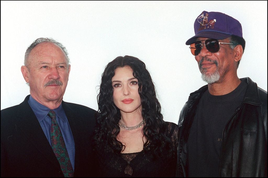 Photocall de la película 'Under Suspicion' en el Festival de Cine de Cannes, con Gene Hackman, Monica Bellucci y Morgan Freeman