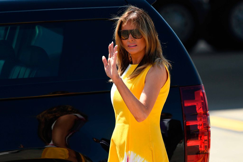 Melania Trump durante un viaje oficial en 2019.