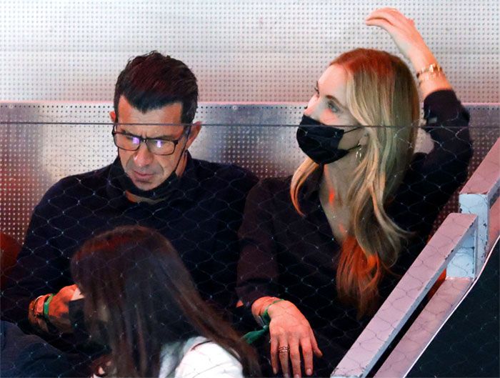 Luis Figo y Helen Svedin