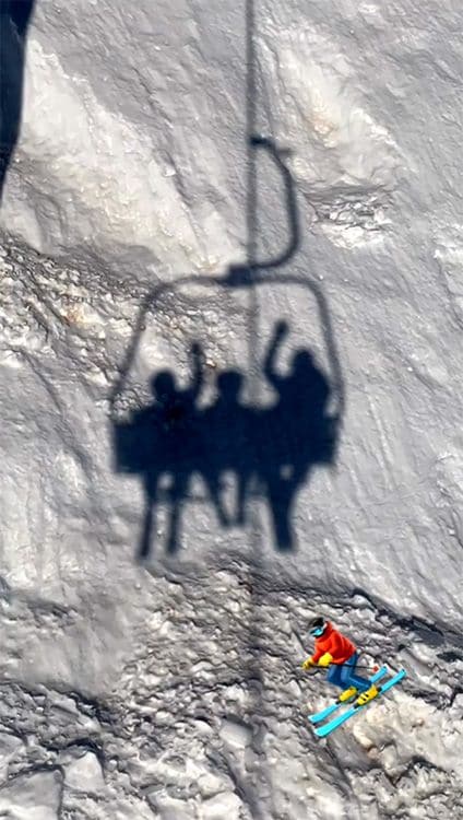 Manuel Martos y su familia en la nieve