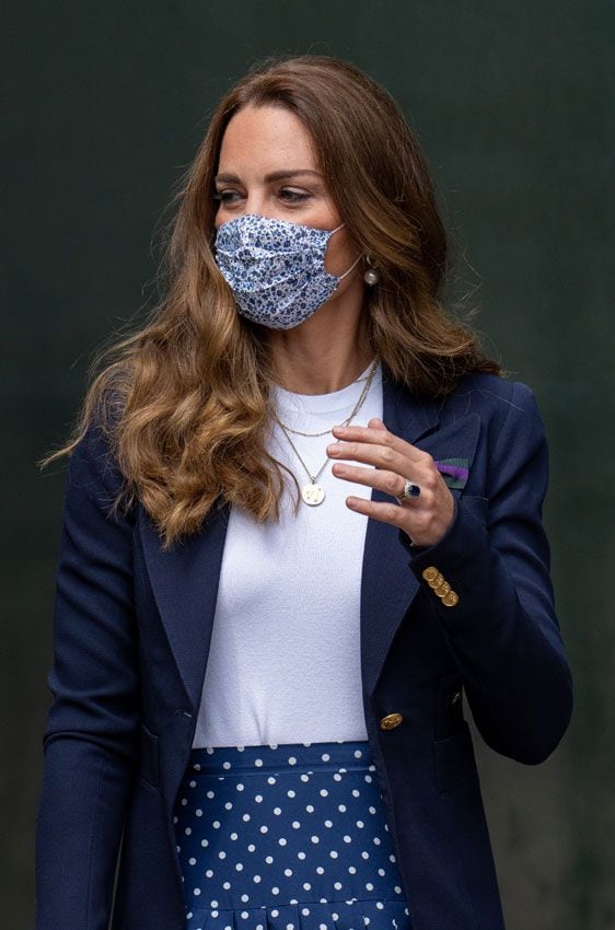 Kate Middleton con falda de lunares en Wimbledon