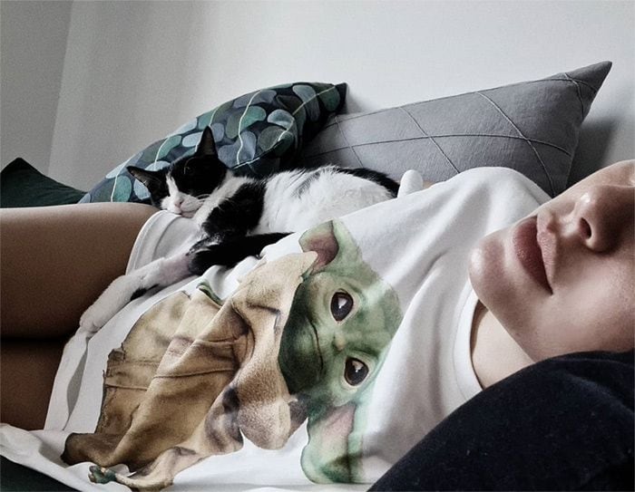 Blanca Suárez con su gato Tapón