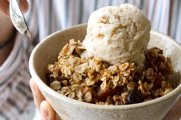 helado avena nueces