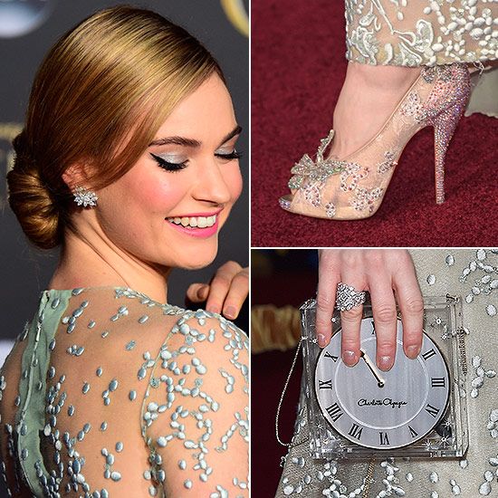 Lily James, con un vestido de princesa