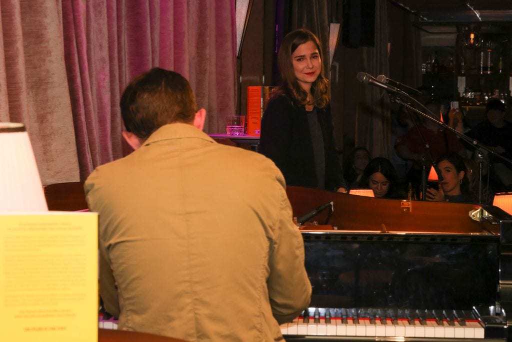 Actors Victor Elias and Natalia Sánchez during book premiere Yo sostenido in Madrid on Monday, 9 December 2024.