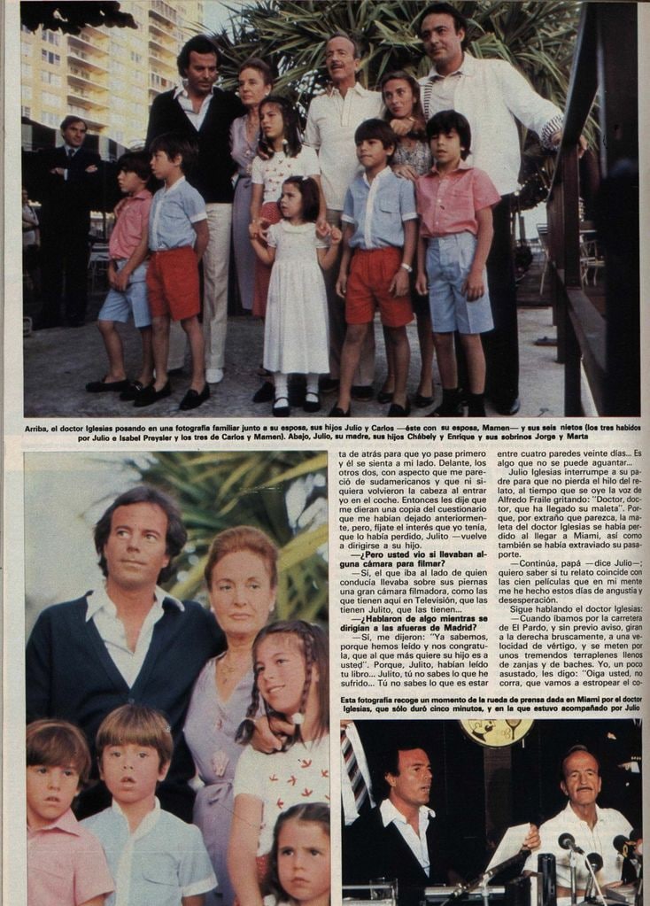 JPG del Pdf Hola 1954 . Enero 1982. Liberacion. Secuestro padre de Julio Iglesias. Liberado llega a Miami.