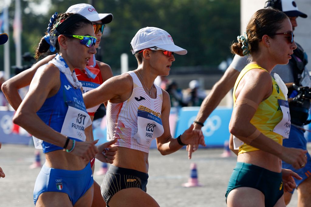 La Reina ha asistido a la competición de atletismo de 20 km marcha femenino en los Juegos Olímpicos 