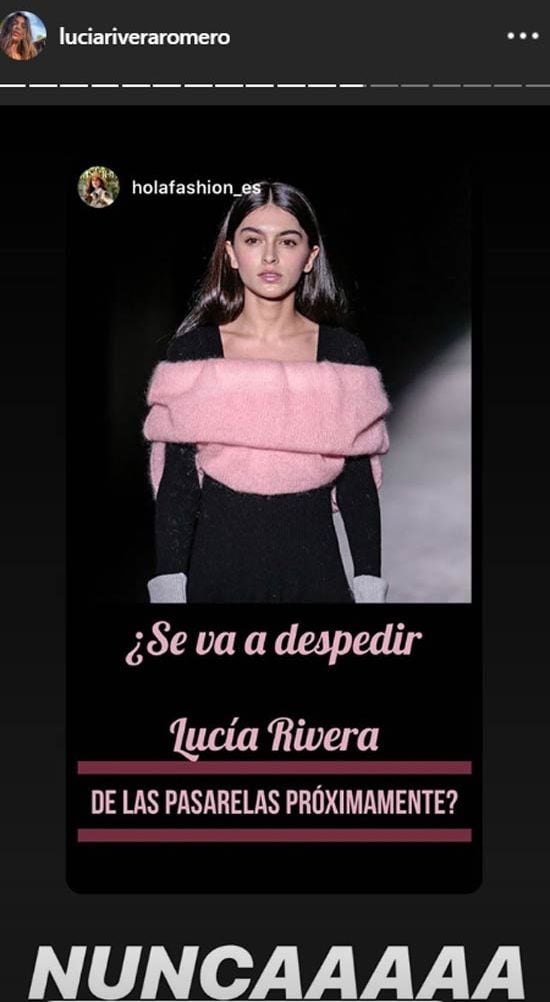 Lucía Rivera seguirá desfilando