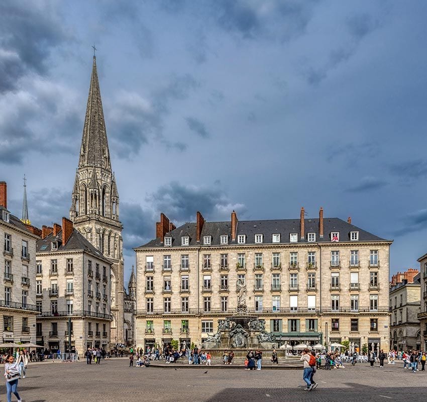 Plaza Real de Nantes, centro de la ciudad francesa