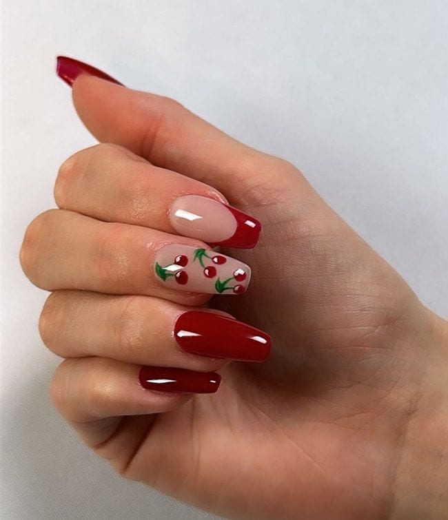 manicura cerezas