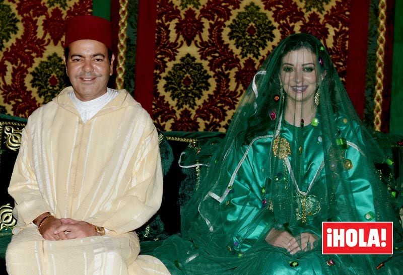 Lalla Oum Kalthum Boufarès y Moulay Rachid el día de su boda