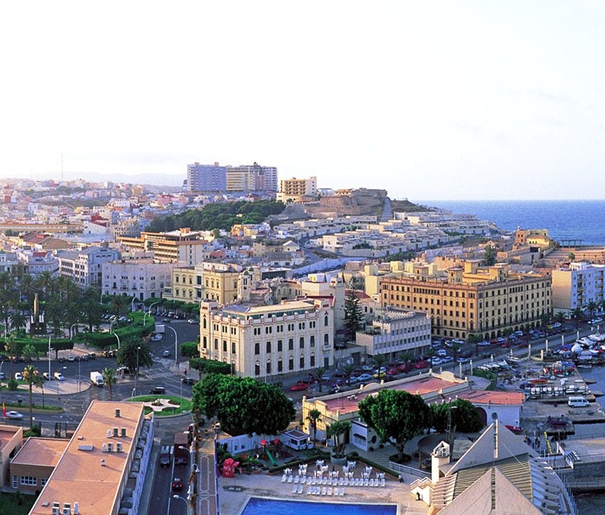 Imagen panorámica de Melilla