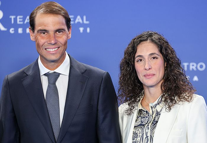 Rafa Nadal con su mujer 