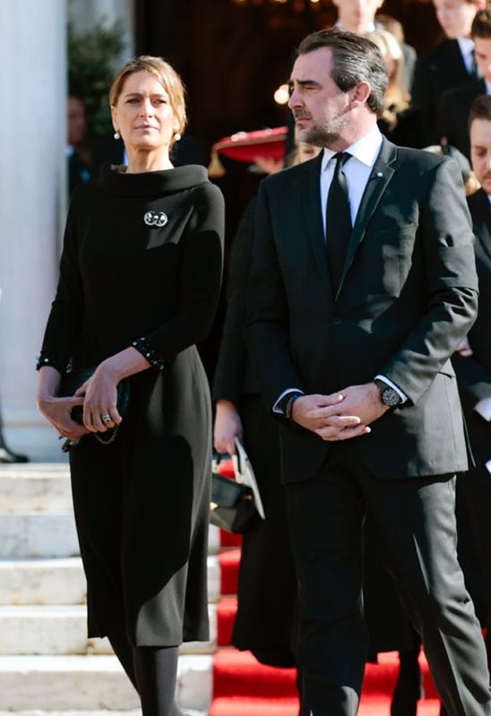 Tatiana y Nicolás de Grecia en el funeral del rey Constantino
