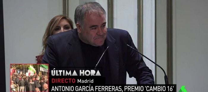 Ferreras rompe a llorar al dedicar un premio a Ana Pastor