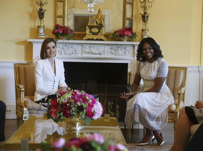 Michelle Obama ejerció de anfitriona de doña Letizia el pasado septiembre
