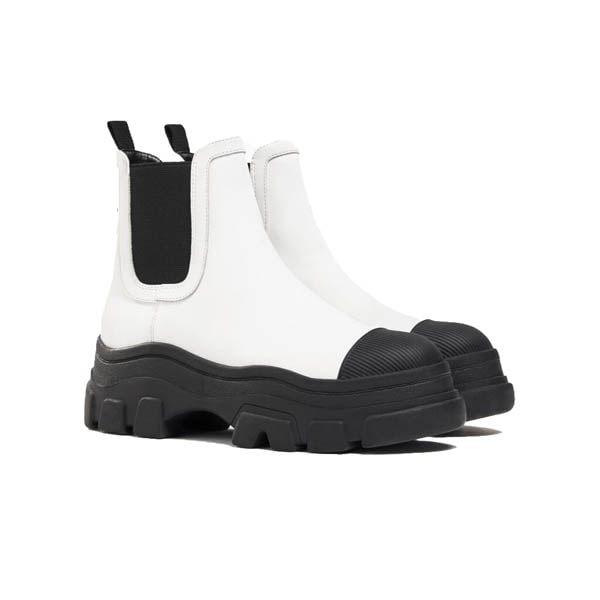 botines blancos bershka