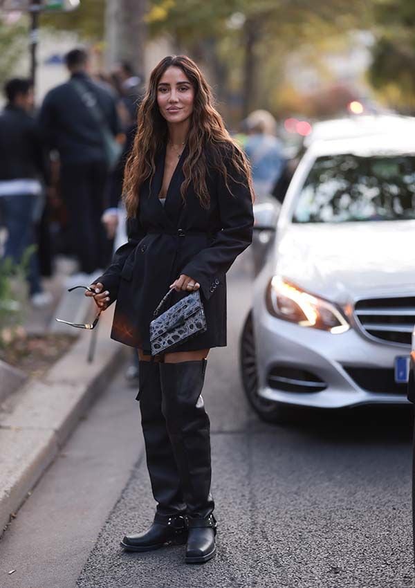 vestido blazer street style