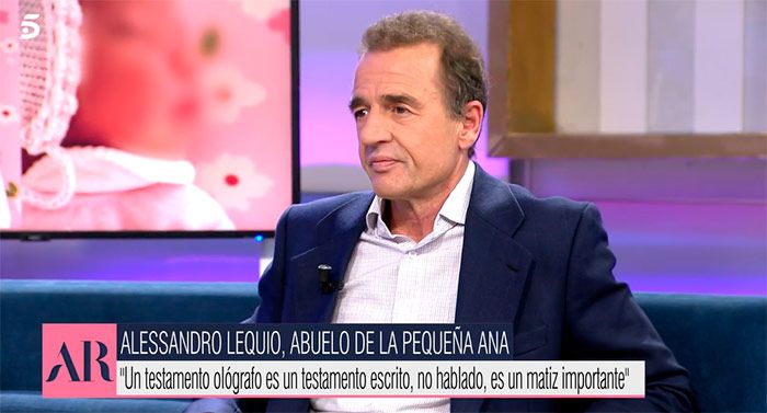 Alessandro Lequio habla del testamento ológrafo de Aless Lequio