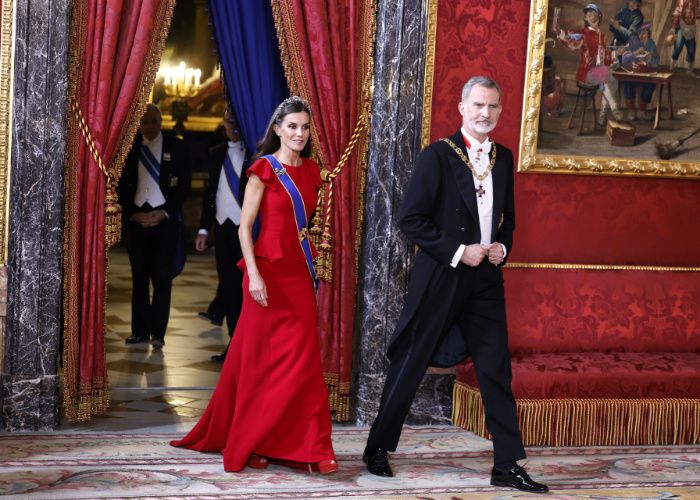 Los Reyes en cena de gala con el presidente de Colombia