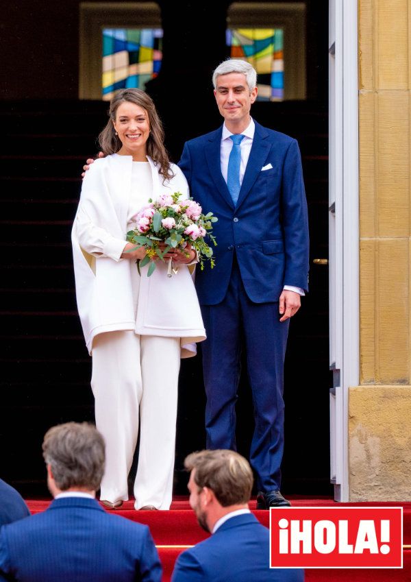 Alejandra de Luxemburgo y Nicolas Bagory en su boda civil