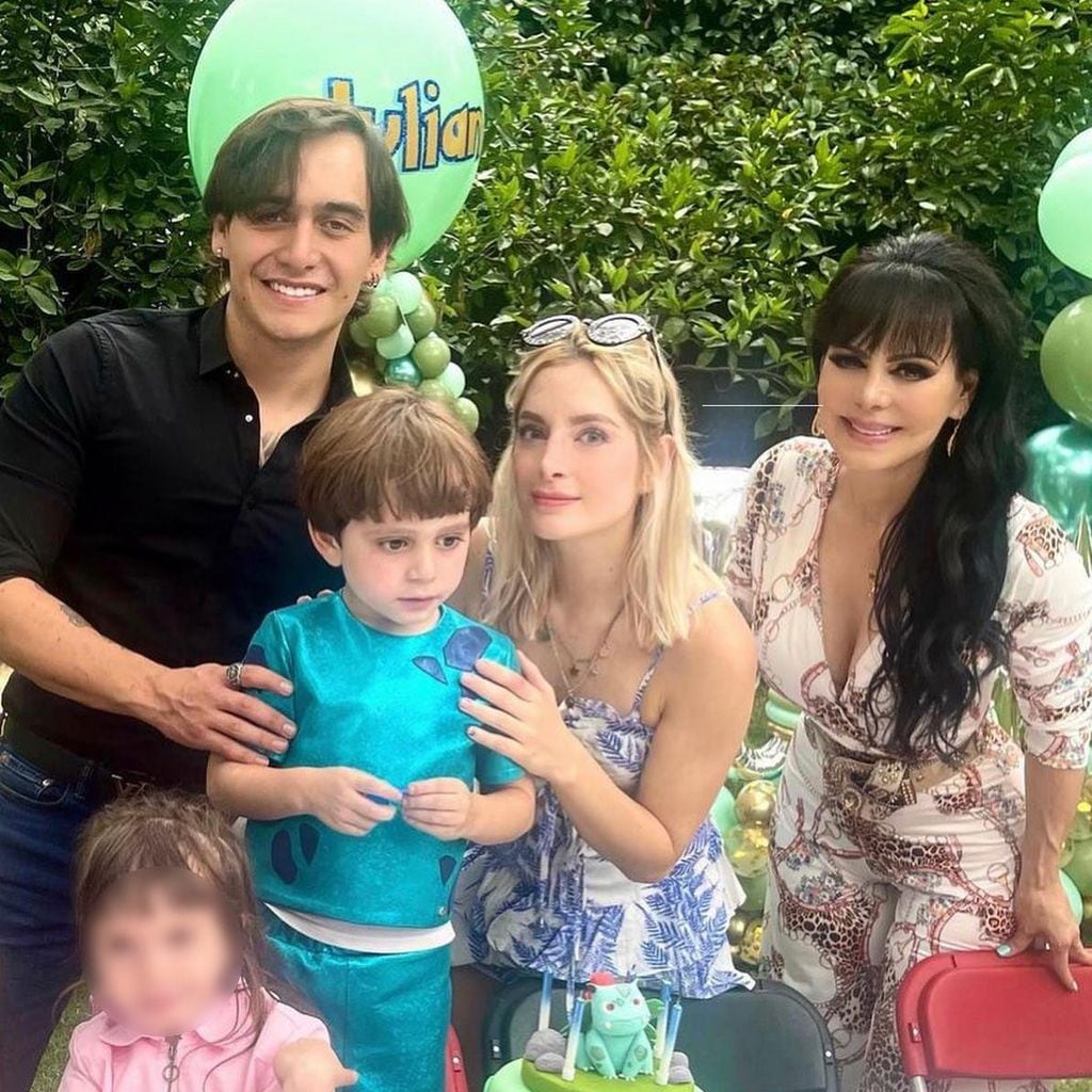 Julián Figueroa en el quinto cumpleaños de su hijos