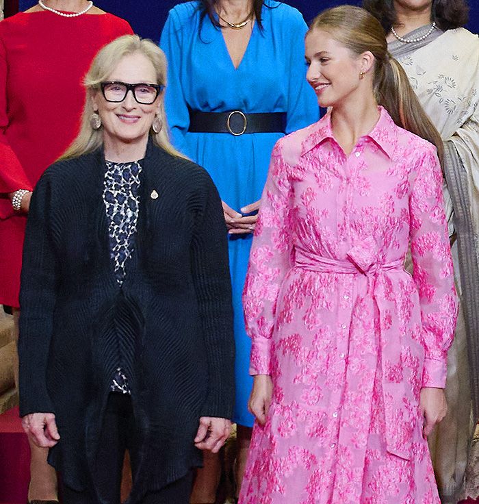 La Reina y Leonor, fascinadas con Meryl Streep en la antesala de los Princesa de Asturias 2023