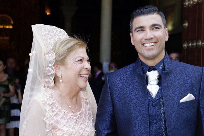 José Antonio Reyes con su madre el día de su boda