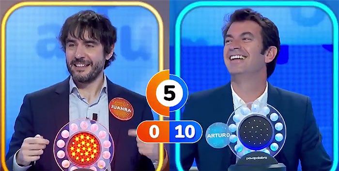 Arturo Valls y Juanra Bonet en Pasapalabra