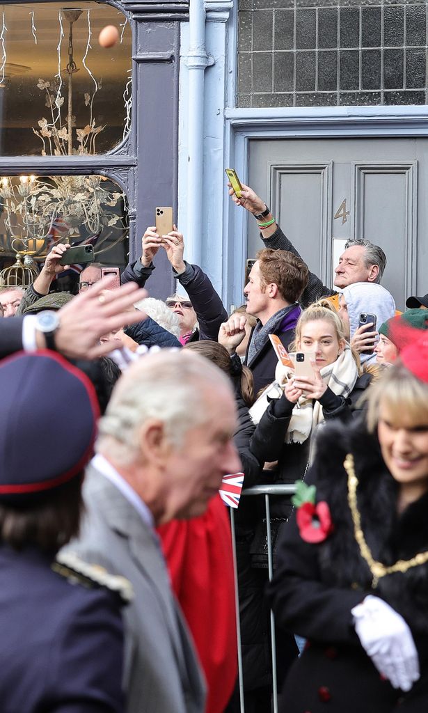 Egg thrown at King Charles III