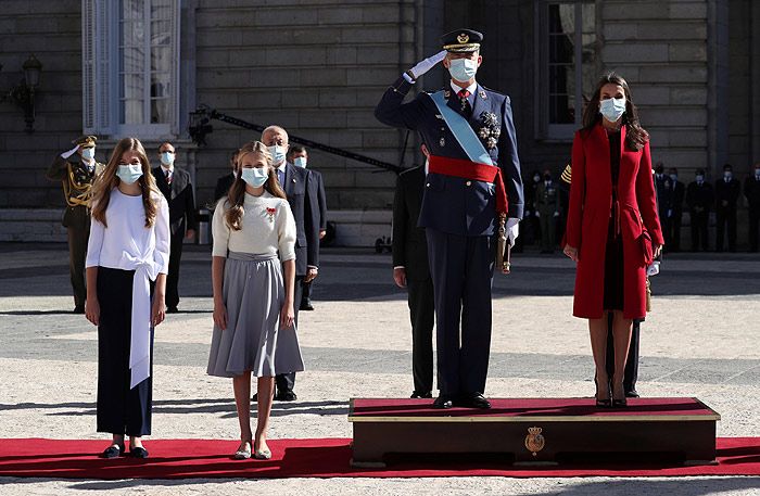 Reyes de España con sus hijas