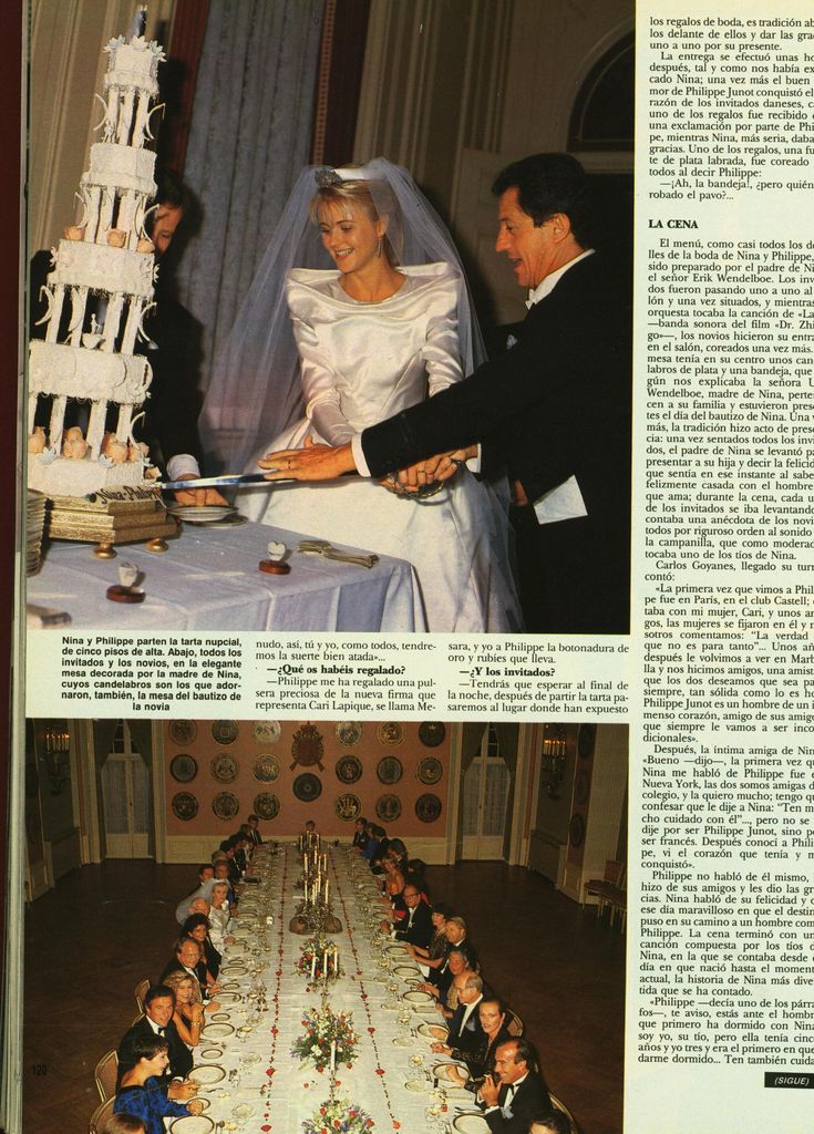 Boda de Philippe Junot con Nina Wendelboe-Larsen en ¡HOLA! 1987