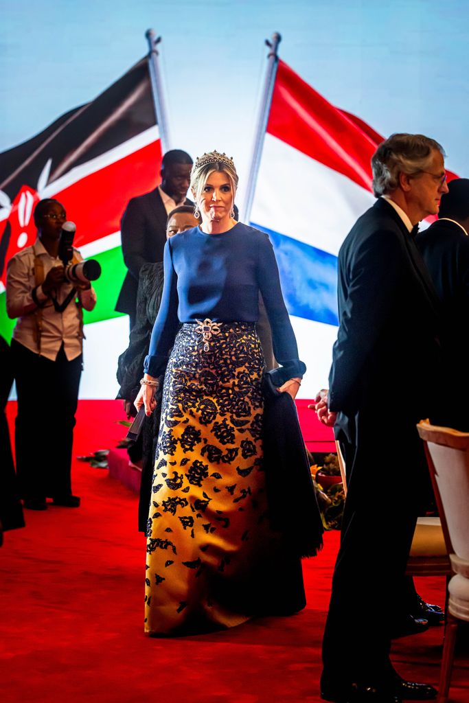 El look de gala de Máxima de Países Bajos en Kenia