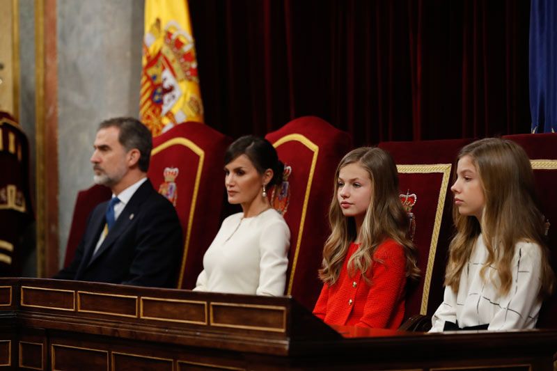 Los reyes Felipe y Letizia con la princesa Leonor y la infanta Sofía