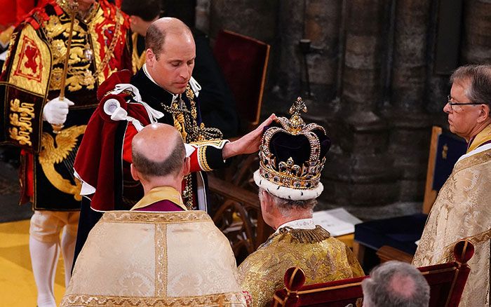 Guillermo de Inglaterra en la coronación de Carlos III 