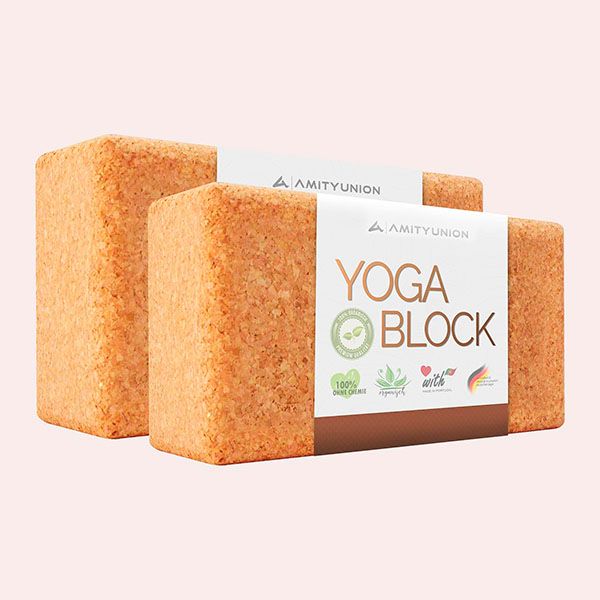 Juego de 2 Bloques de Yoga de Corcho 100% Natural