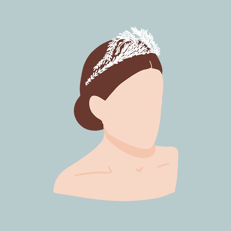 Tiara de novia de porcelana