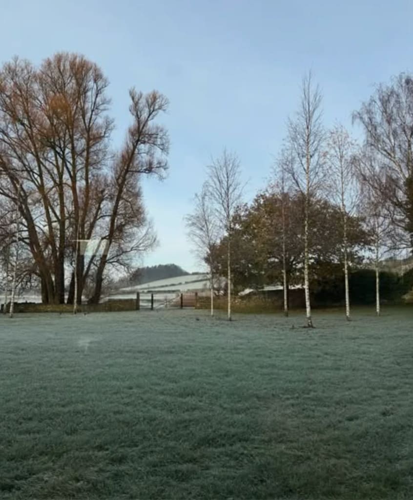 Ellen compartió esta fotografía de la vista desde su nuevo hogar en los Cotswolds