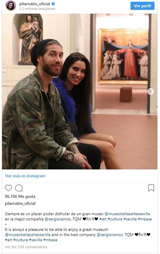 Sergio Ramos y Pilar Rubio