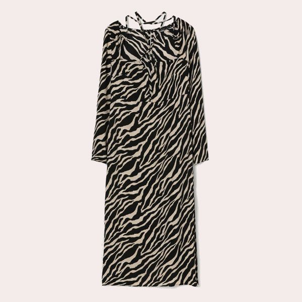 vestido estampado zebra