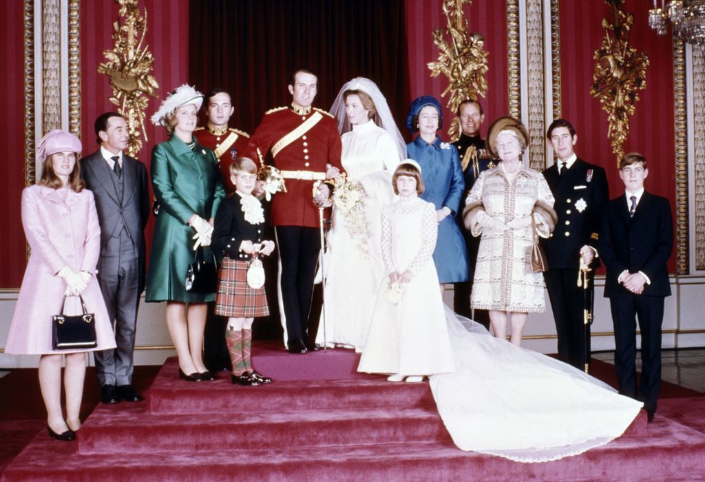 La princesa Ana el día de su boda con Mark Phillips el 14 de noviembre de 1973 en Londres