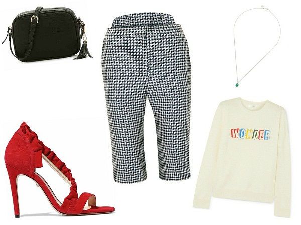 Prendas de Kate and Alex, Schutz, Pushbutton, Chinti and Parker y V Jewellery