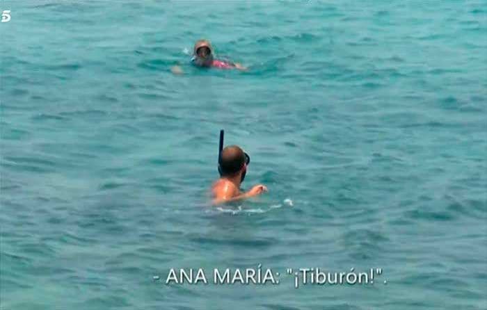 Ana María acechada por un tiburón mientras pescaba