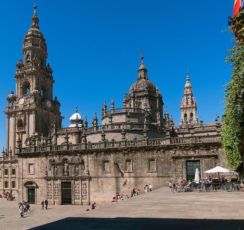 Terrazas junto a la Catedral de Santiago de Compostela