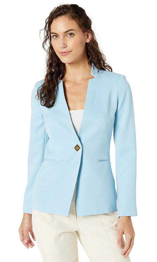 looks en pastel para el verano women 39 s jacket with turnlock closure de tahari asl