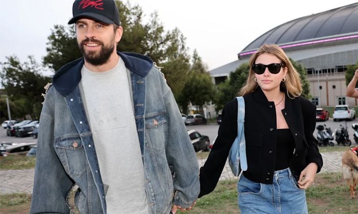 Gerard Piqué y Clara Chía en el concierto de Coldplay