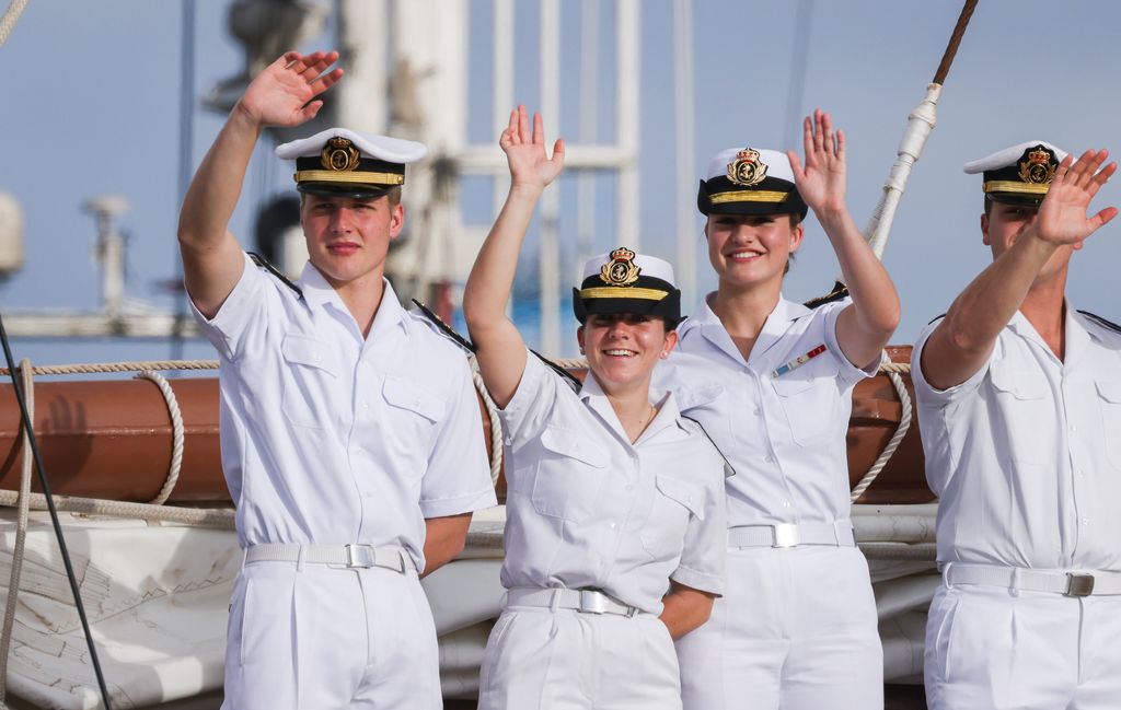 La Princesa Leonor de Borbón se despide de Las Palmas de Gran Canaria a bordo del Juan Sebastian Elcano 