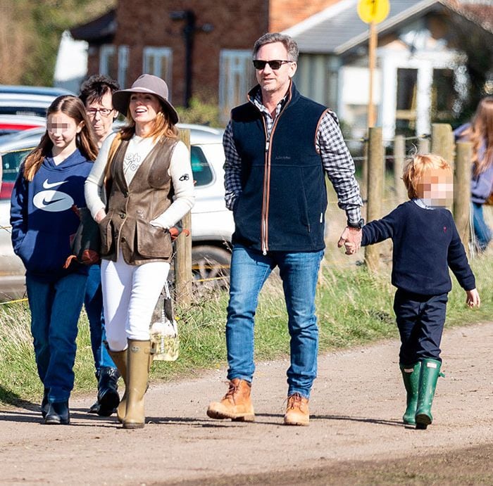 Geri Halliwell con su familia