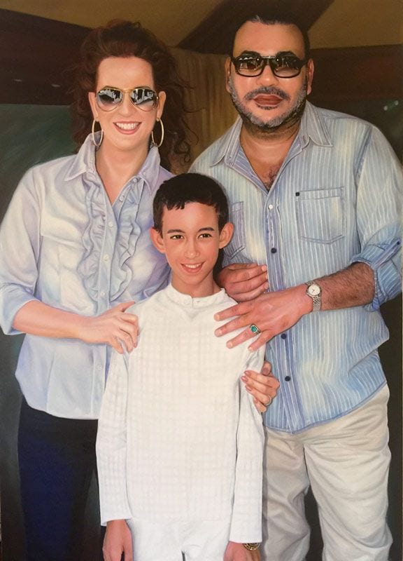 Mohamed de Marruecos con Lalla Salma y el príncipe heredero Moulay Hassan